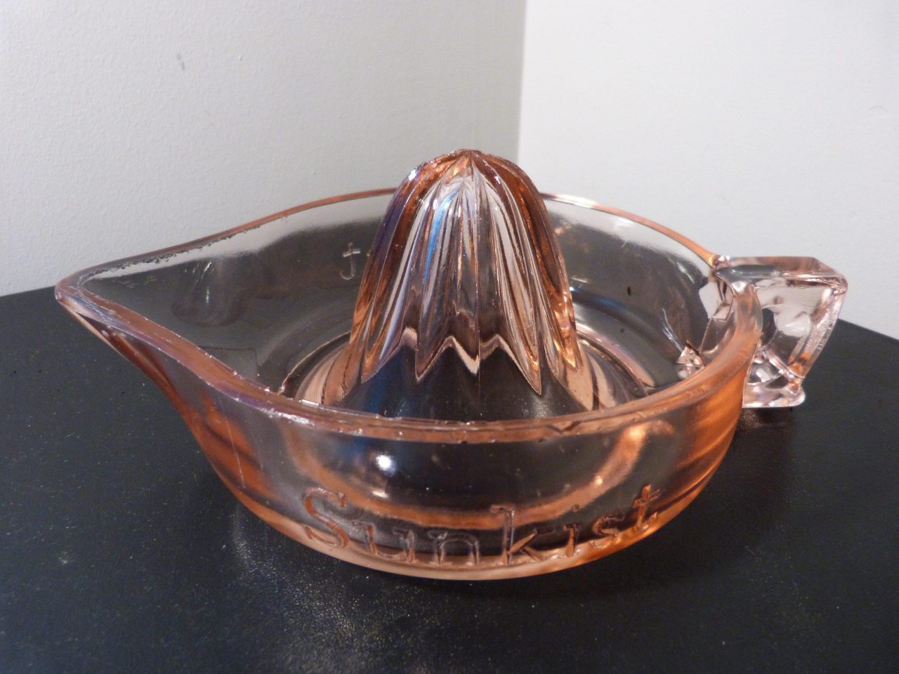 Sunkist Juicer Reamer Pink Depression Glass Kiwanis Marketplace