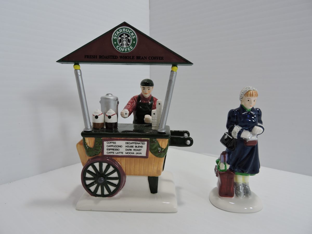 Department 56 Snow Village Starbucks Coffee & Coffee Cart - Kiwanis ...