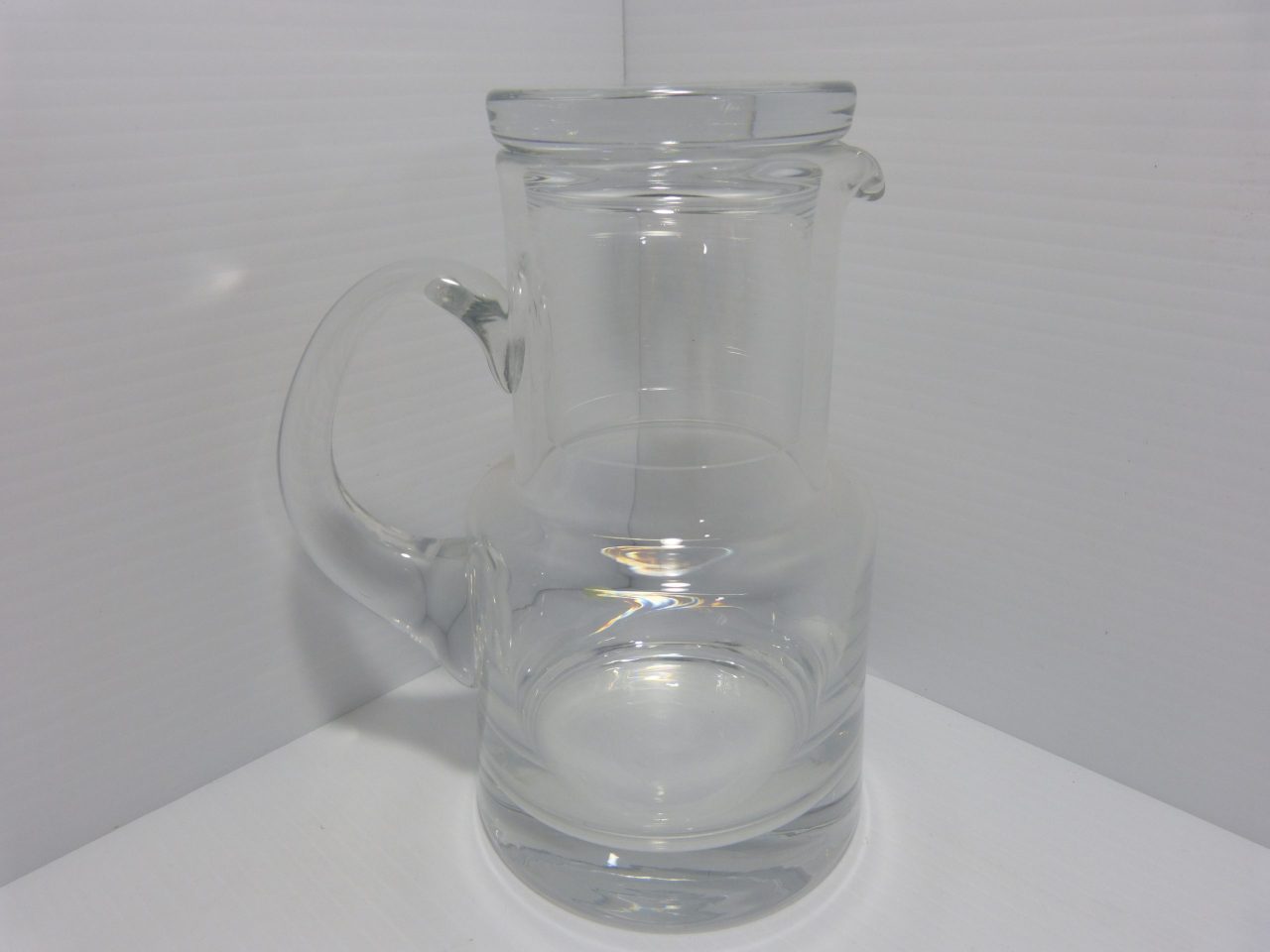 Tiffany & Co Crystal Glass Bedside Water Pitcher Carafe Cup Set Signed