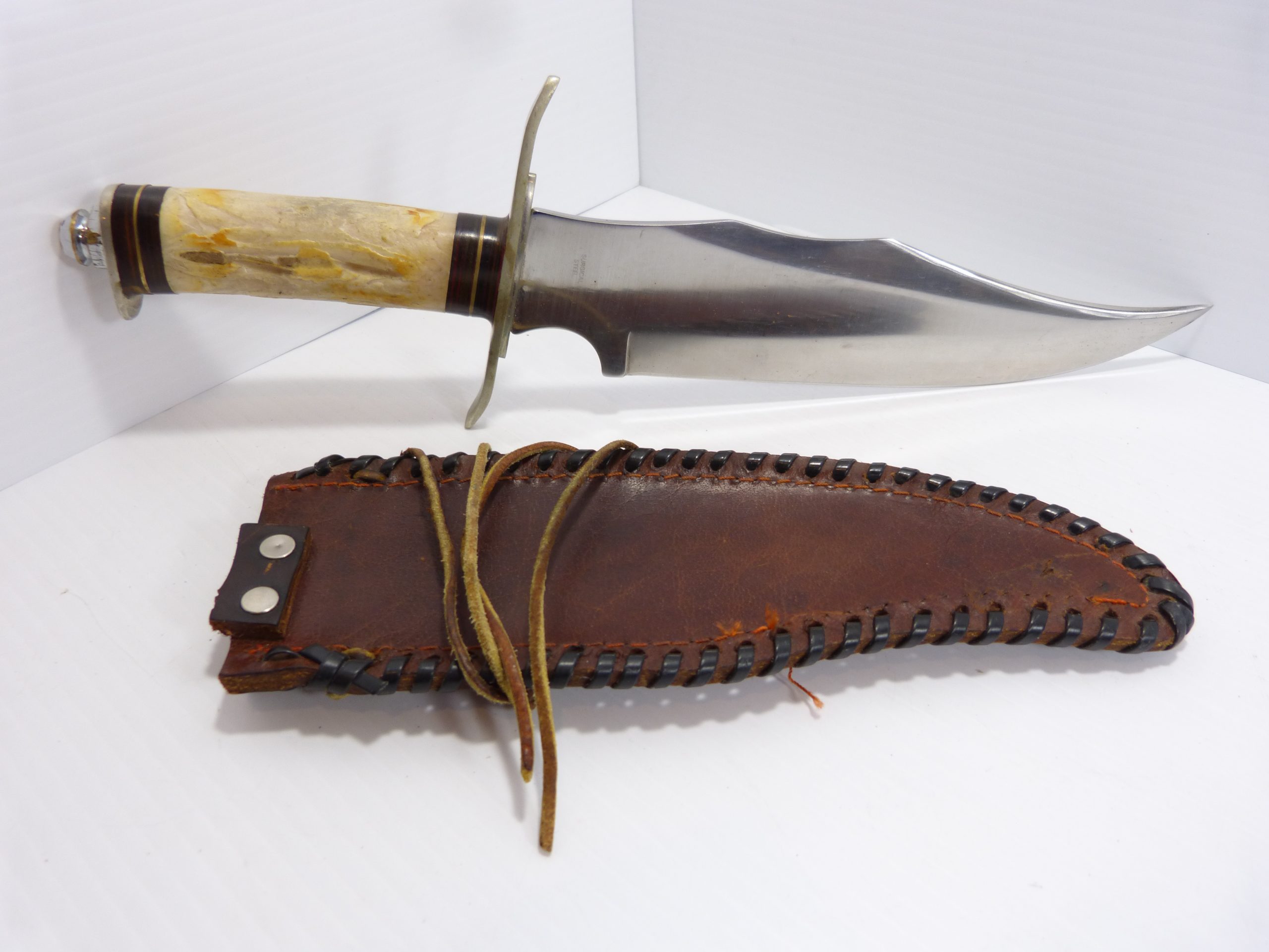 Bone Handle Knife Handmade Approx 14" Total Length Kiwanis Marketplace