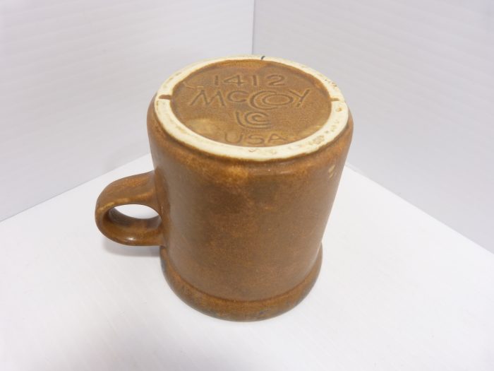 McCoy Pottery Brown Canyon Mesa Cup Saucer Set of 4 1412 USA