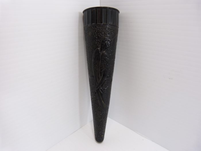 Dugan Black Glass Woodpecker Wall Pocket 8"