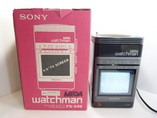 Sony Mega Watchman FD-500 4 1/2" B&W TV NIB TESTED