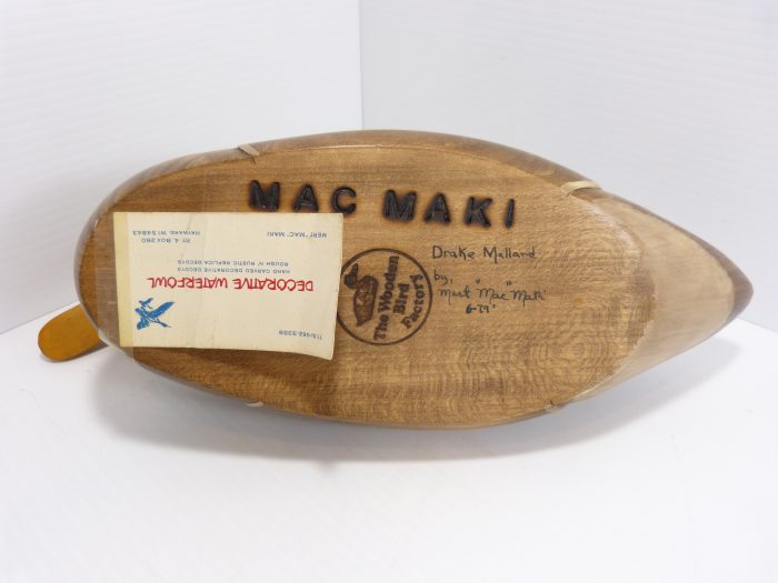 Hen & Drake Mallard Decorative Decoys Mert 'Mac' Maki 1979 The Wooden Bird Factory