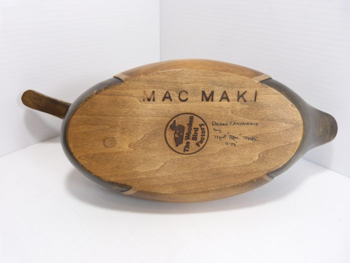 Drake Canvasback Decorative Decoys Mert 'Mac' Maki 1979 The Wooden Bird Factory