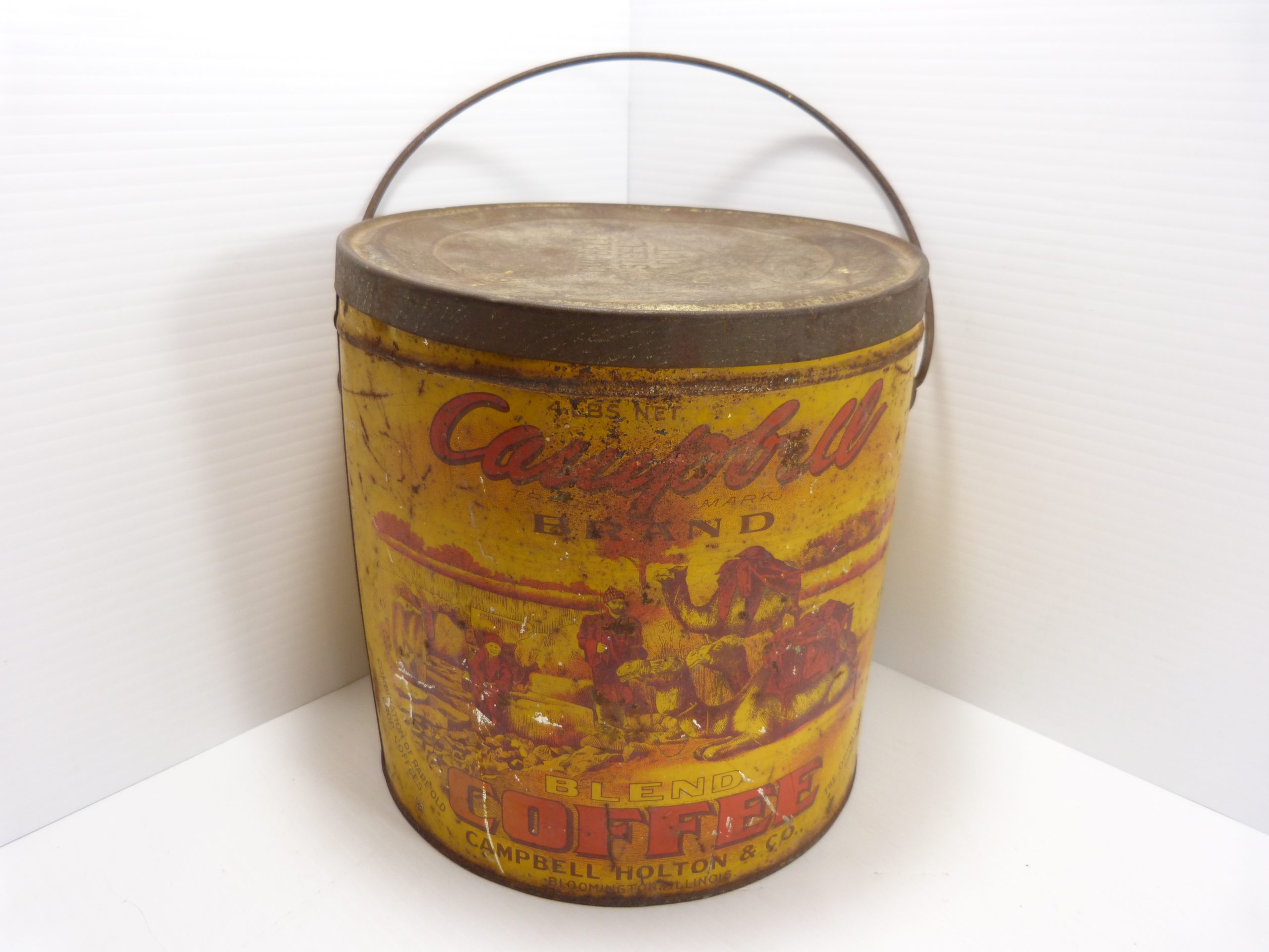 Campbell 4 LB Coffee Tin with Handle & Lid
