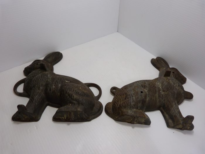 Rabbit Bunny Cast Iron Cake Mold Griswold 2 Pieces