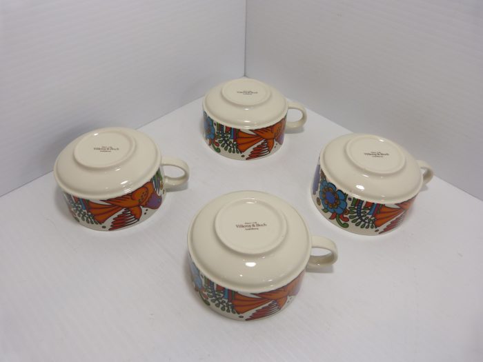 Villeroy & Boch Tea/Coffee Cups (4) 3 ¼” & Saucers (3) 6”
