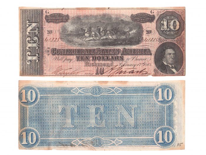 Confederate $10 Dollars Richmond February 17th 1864