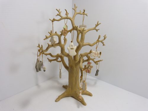 Lenox Halloween Trick Or Treat Tree & 12 Piece Ornament Set - Boxed