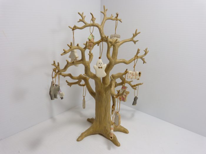 Lenox Halloween Trick Or Treat Tree & 12 Piece Ornament Set - Boxed