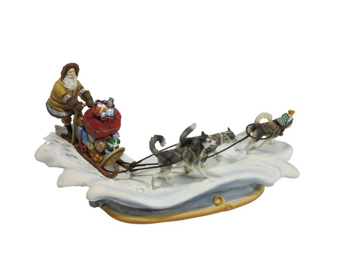 Santa's World Travels “Crossing The Tundra" Statue SWT-9605 – Boxed