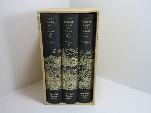 The Complete Letters Of Vincent Van Gogh 3 Volume Set 1959. Each volume is in very good condition with clean bright pages and a tight binding. There are inscriptions inside the front cover of volume one. The slipcase is a little sun faded but otherwise intact. Please check photos carefully.