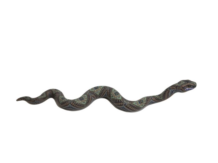 Jon Anderson Fimo Creations 15" Clay Snake Sculpture 2011