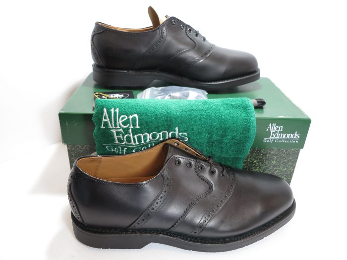 Allen Edmonds Linwood Black Golf Shoes 2118 9 1/2 C **NIB**