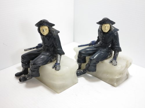 JB Hirsch Pirate Bookends Marble Base