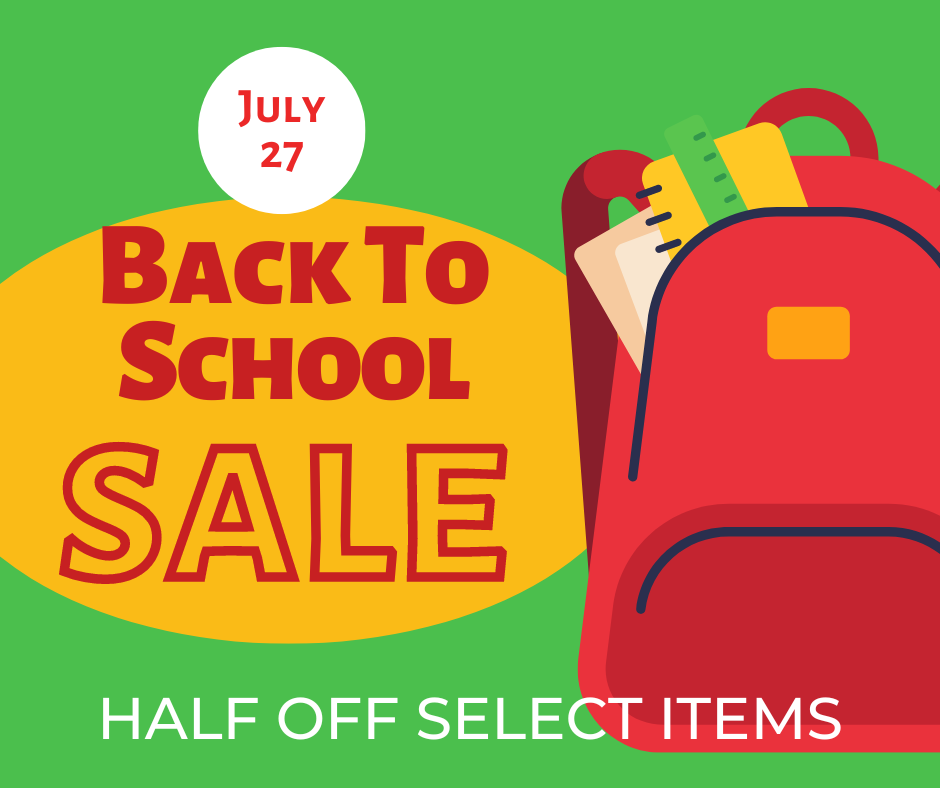 back to school sale at the kiwanis marketplace