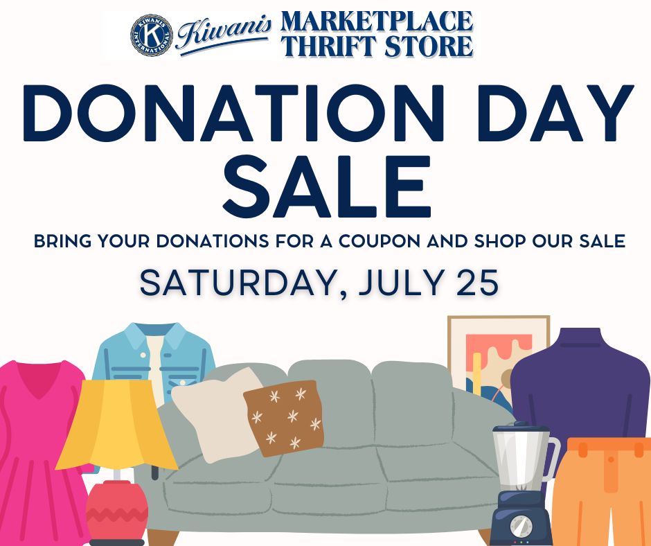 donation day sale at kiwanis marketplace