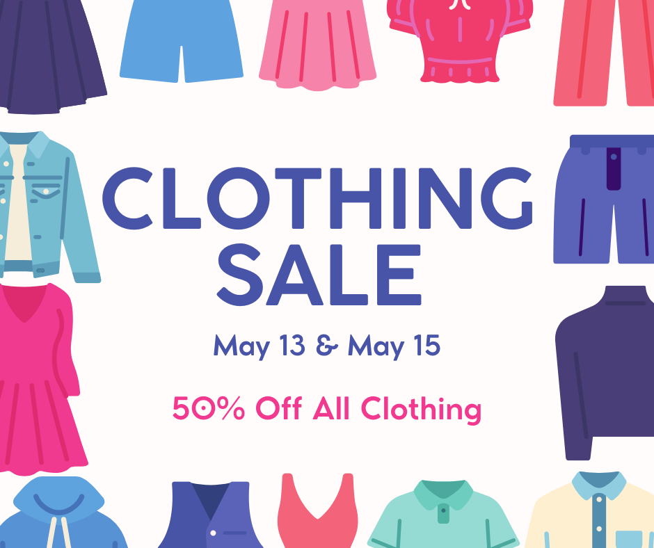 clothing sale at the kiwanis marketplace