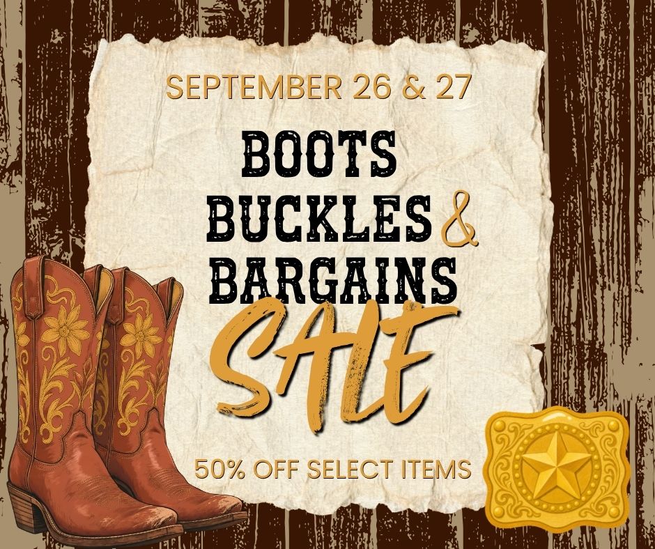 boots buckles & bargains sale at kiwanis marketplace thrift store in cave creek
